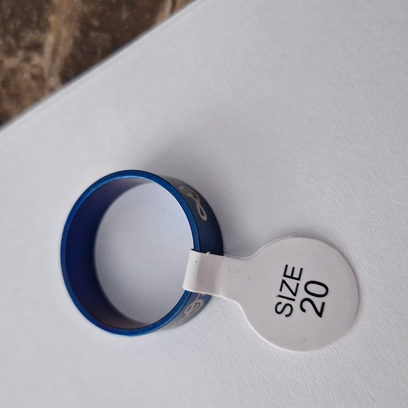 Treble Clef Blue Stainless Steel Men's Size 11 Ring new with tag - Picture 3 of 6